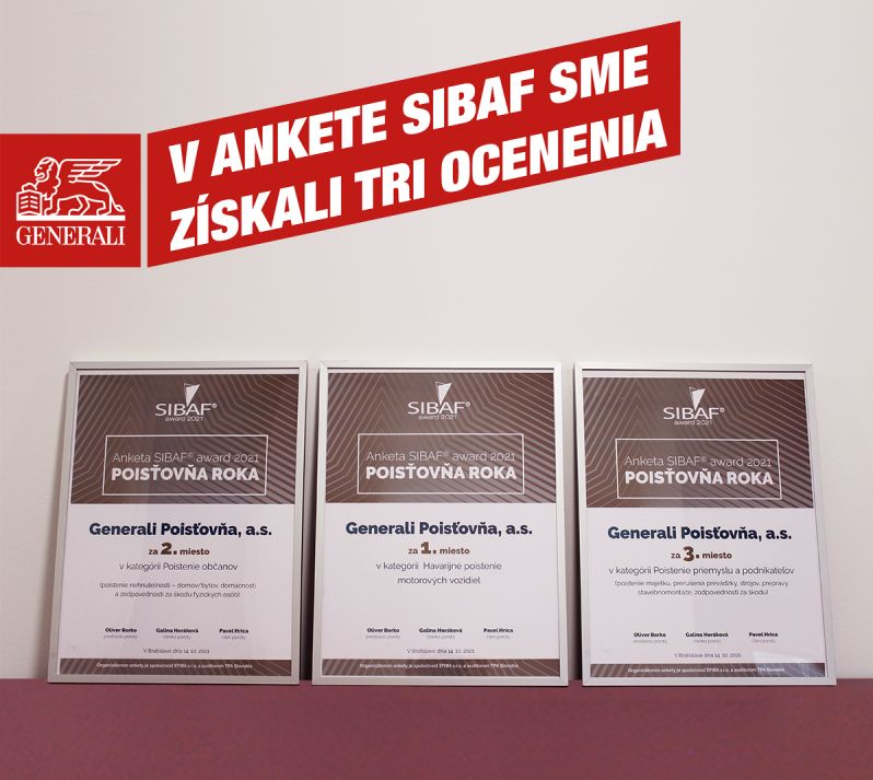GENERALI BODOVALA V ANKETE SIBAF® AWARD 2021