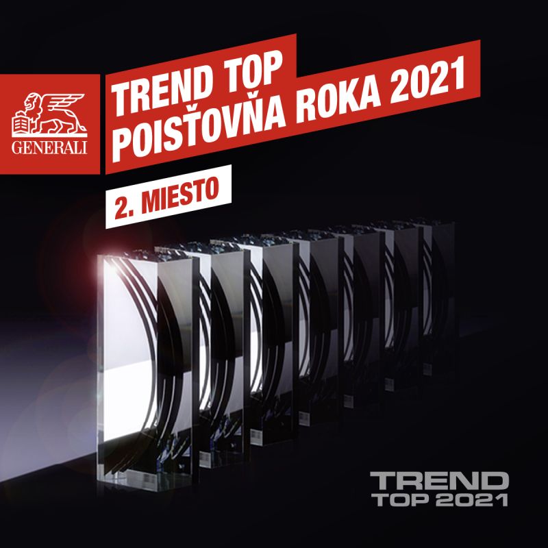 GENERALI ZÍSKALA 2. MIESTO V ANKETE TREND TOP