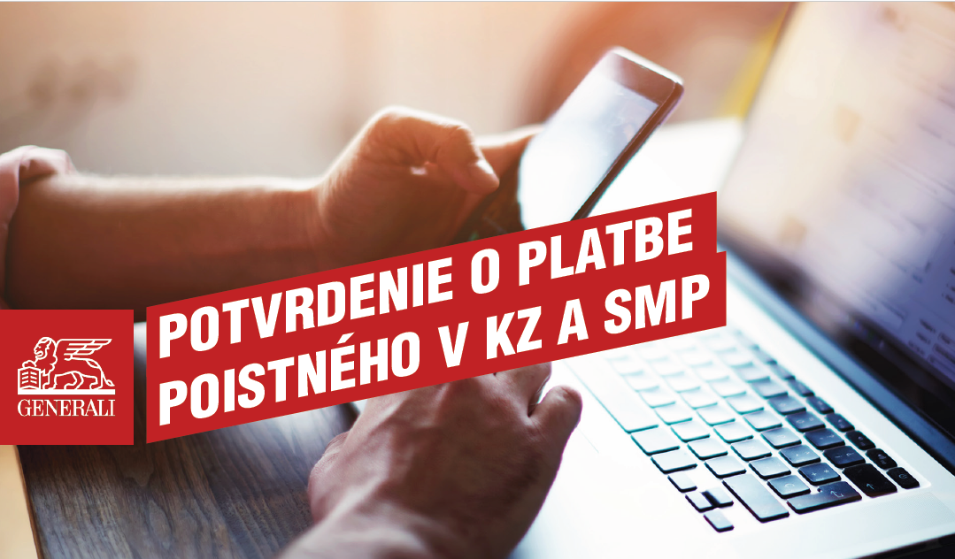 Potvrdenie o platbe poistného v klientskej zóne a v San Marco Portal.